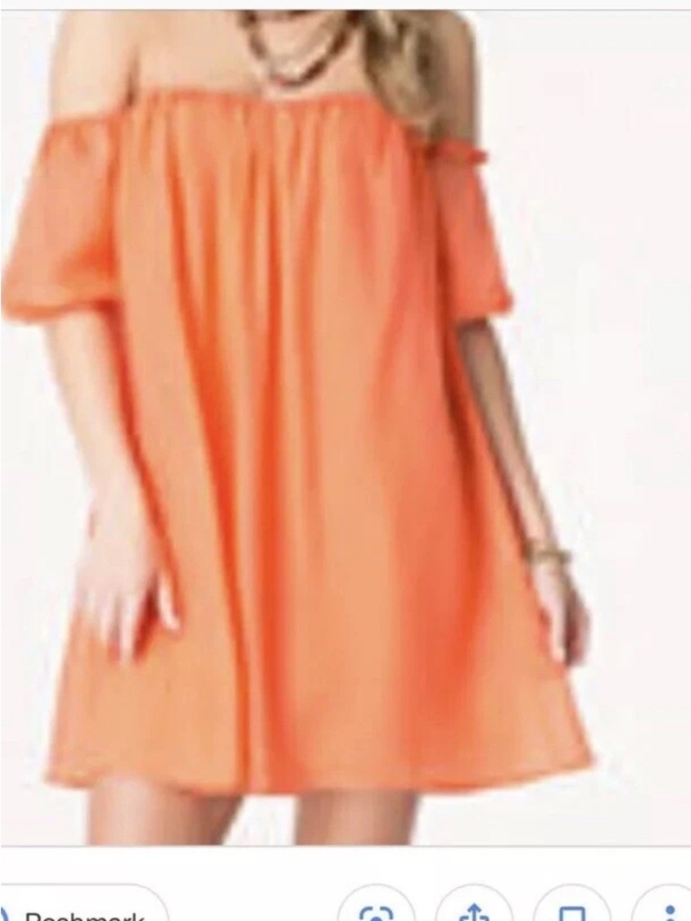 bebe Orange Off-Shoulder Mini‎ Dress